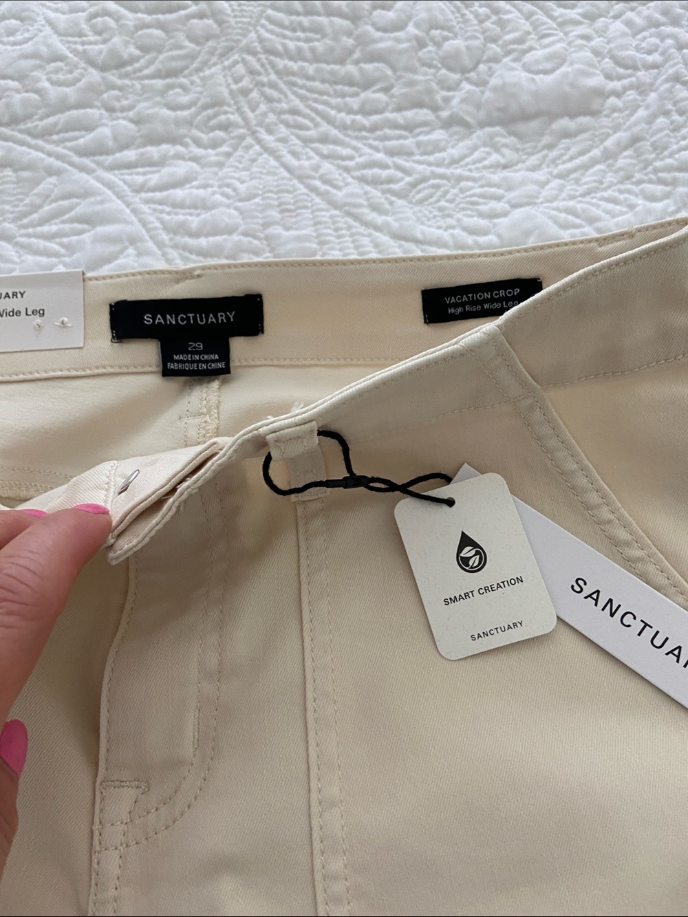 Vacation CropPants in Cream by Sanctuary NWT